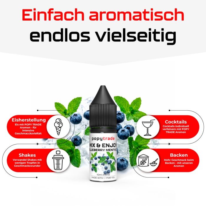 POPY TRADE Mix & Enjoy Blåbær & Mentol Aroma