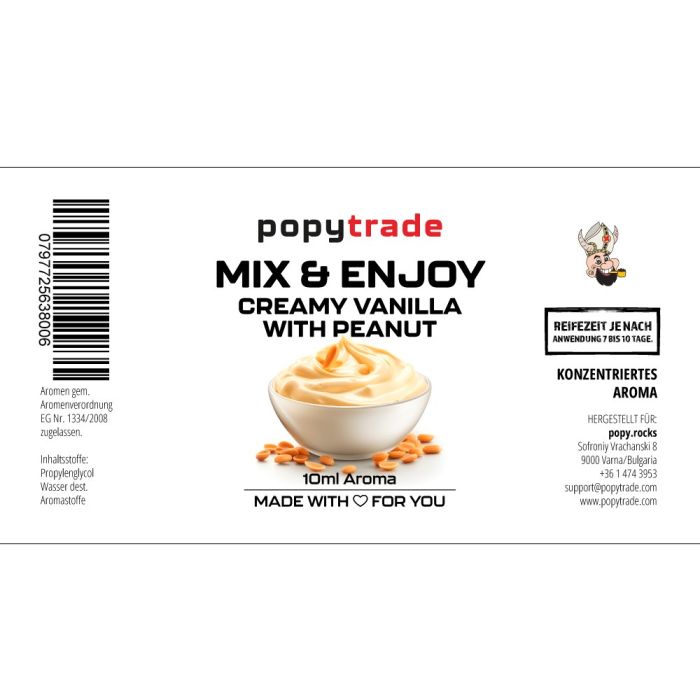 POPY TRADE Mix & Enjoy Άρωμα Κρεμώδης Βανίλια & Φιστίκι