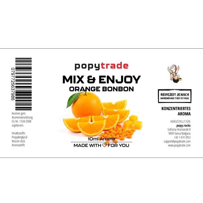 POPY TRADE Mix & Enjoy Appelsin Slik Aroma