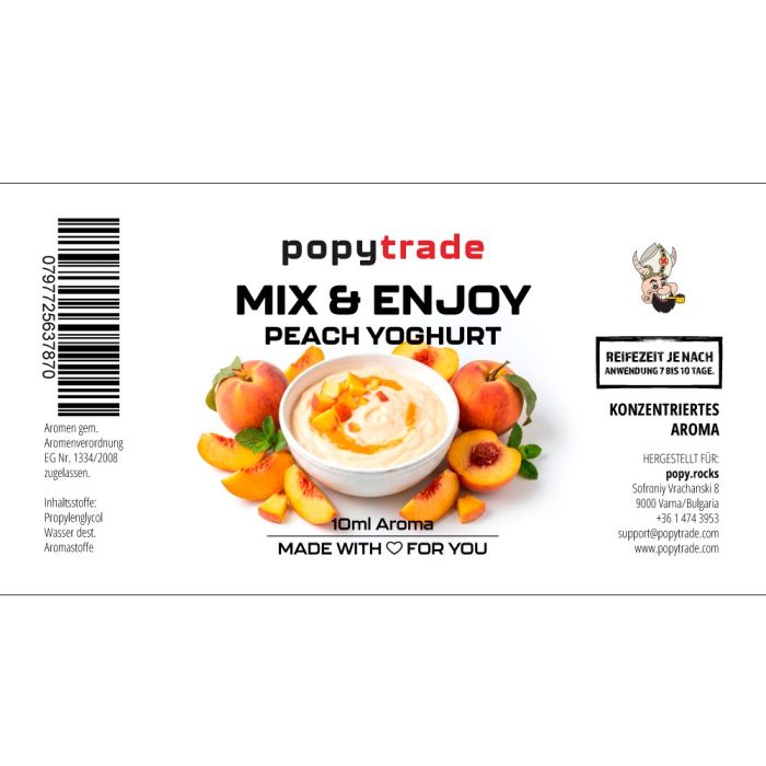 POPY TRADE Mix & Enjoy Brzoskwinia Jogurt Aromat