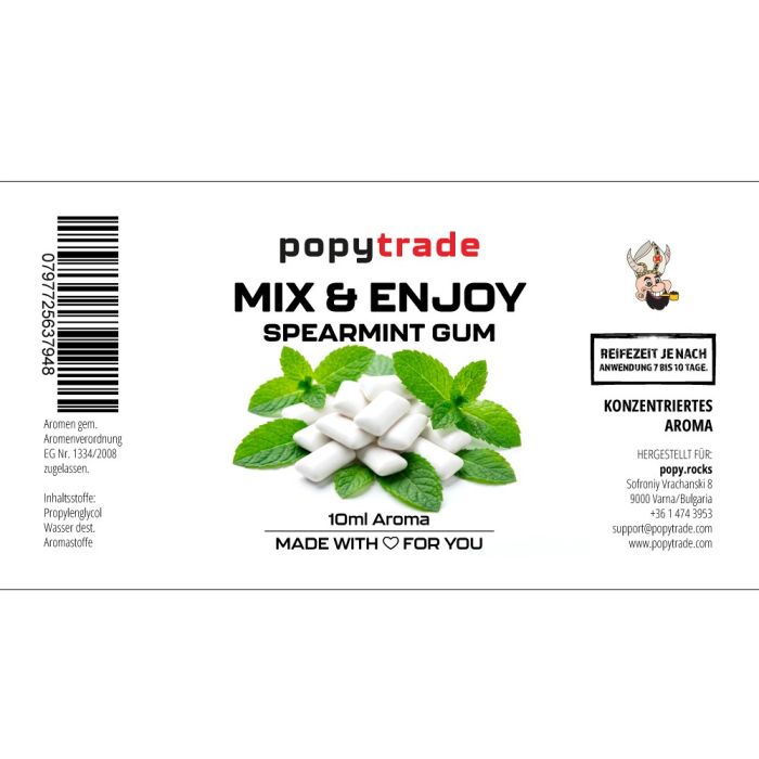 POPY TRADE Mix & Enjoy Aroma Tyggegummi med mynte