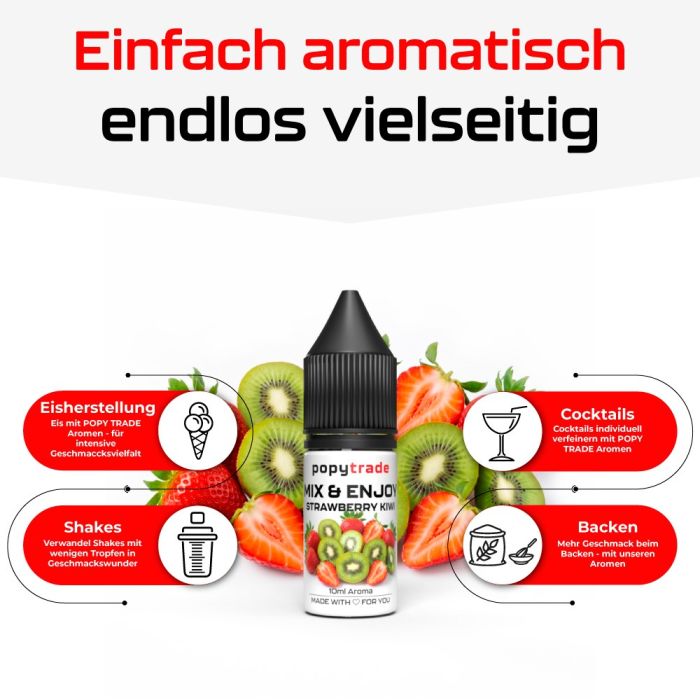 POPY TRADE Mix & Enjoy Jordbær & Kiwi Aroma