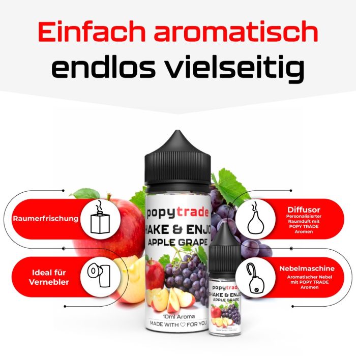 POPY TRADE Shake & Enjoy Jablko & Hrozno Aroma