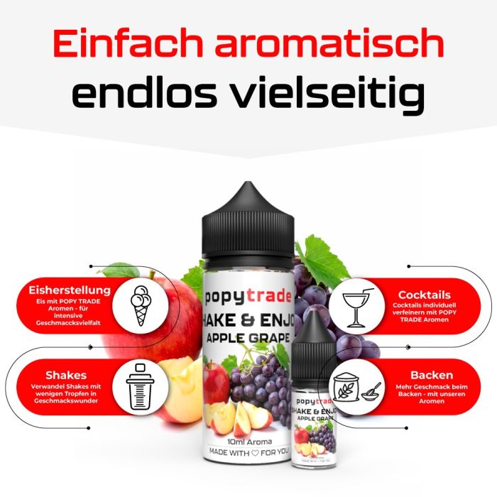 POPY TRADE Shake & Enjoy Jablko & Hrozno Aroma