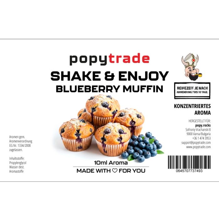 POPY TRADE Shake & Enjoy Mustikka Muffin Aroma