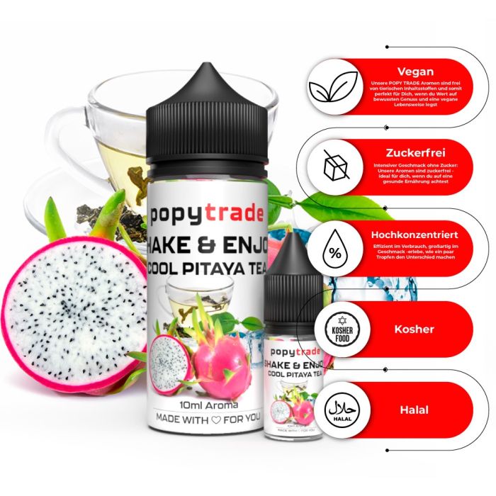 POPY TRADE Shake & Enjoy Cool Pitaya Tè Aroma
