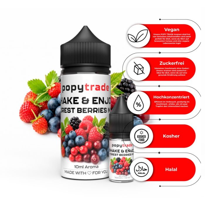 POPY TRADE Shake & Enjoy Mix Δασικών Φρούτων Άρωμα
