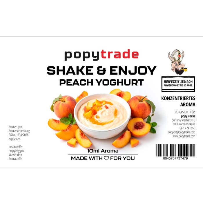 POPY TRADE Shake & Enjoy Άρωμα Ροδάκινο Ιαούρτι