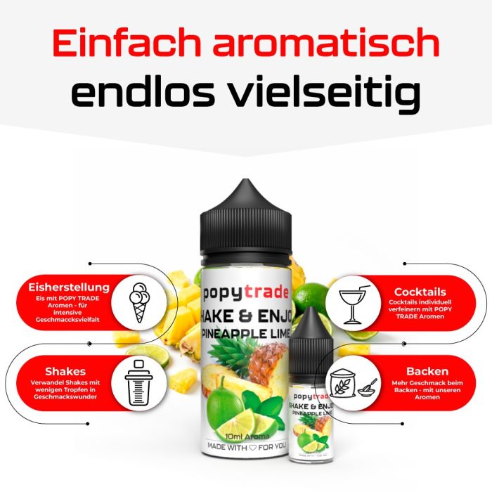 POPY TRADE Shake & Enjoy Ananas Lime Aroma