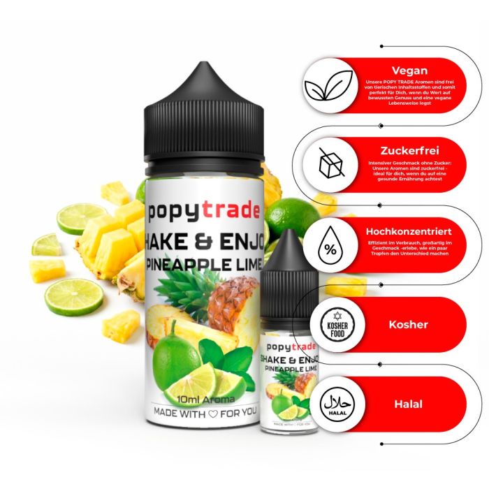 POPY TRADE Shake & Enjoy Ananas Lime Aroma