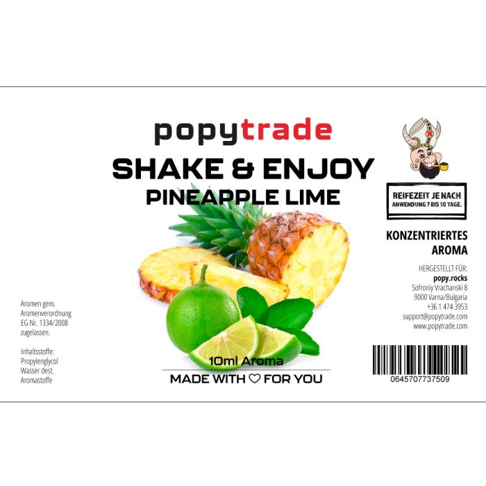 POPY TRADE Shake & Enjoy Ananas Lime Aroma