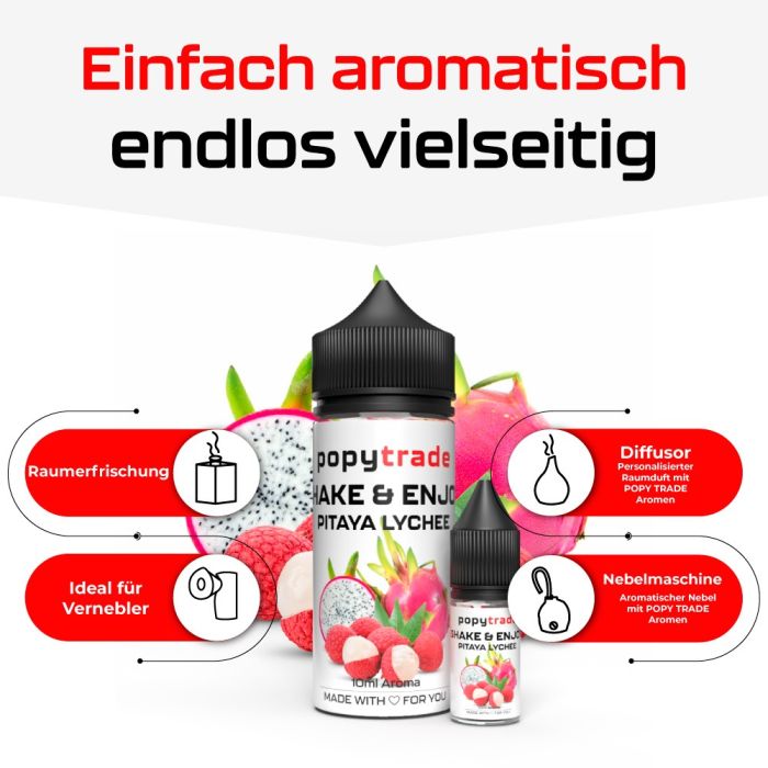 POPY TRADE Shake & Enjoy Pitaya Litchi Aroma