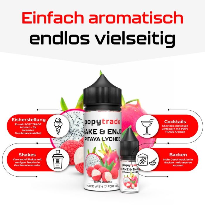 POPY TRADE Shake & Enjoy Pitaya Litchi Aroma