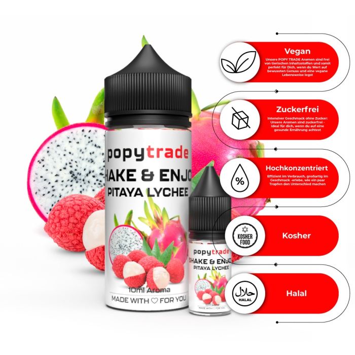 POPY TRADE Shake & Enjoy Pitaya Litchi Aroma