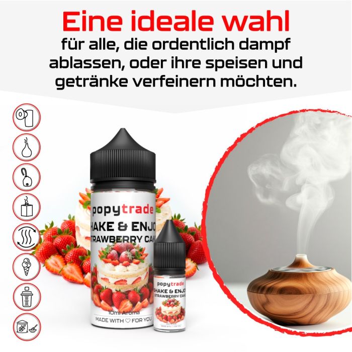 POPY TRADE Shake & Enjoy Aroma Torta di Fragole