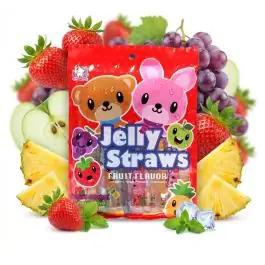 ABC Bear and Bunny Jelly Straw Mix Bag Gelee Süßigkeiten in der bunten 300g Packung