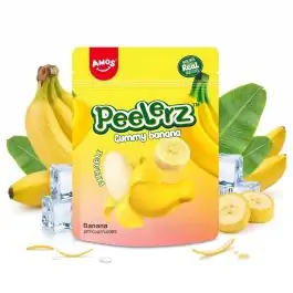Amos Gummy Banana Peelerz schälbares Fruchtgummi mit Bananengeschmack in der 65g Packung