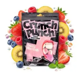 Crunch Punch Fruity Starballs Freeze Dried Candy in der farbenfrohen Verpackung mit krossen Fruchtkugeln