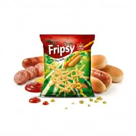 Fripsy Crispy Hot Dog Sticks 50g Packung mit knusprigen Knabberstangen