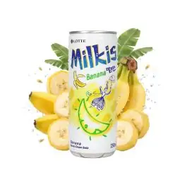 Lotte Milkis Banane 250ml Dose mit original koreanischem Design