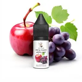 POPY TRADE Mix & Enjoy Apple & Grape Aroma Flasche mit frischem Apfel und Trauben Grafik