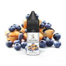 POPY TRADE Mix & Enjoy Blueberry Muffin Aroma 10ml Flasche mit Heidelbeere und Muffin Illustration