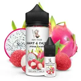 POPY TRADE Shake & Enjoy Pitaya Lychee Aroma Flasche mit tropischem Fruchtdesign
