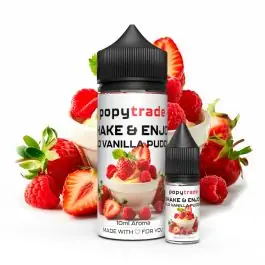 POPY TRADE Shake & Enjoy Wild Vanilla Pudding Aroma Flasche mit cremigem Pudding-Design