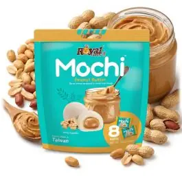 Royal Family Mochi Peanut Butter Packung mit weichen asiatischen Reiskuchen