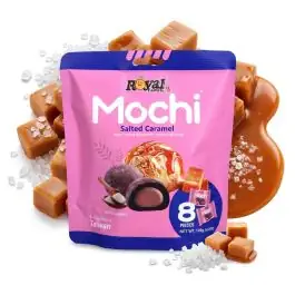 Royal Family Mochi Salted Caramel 120g Packung mit traditionell weichen asiatischen Reiskuchen