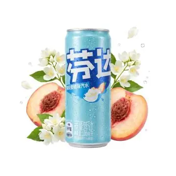Fanta Jasmine Peach Asia Erfrischungsgetränk in der 330ml Dose mit Pfirsich- und Jasminsgeschmack