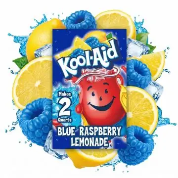Kool Aid Drink Mix Blue Raspberry Lemonade Tütchen mit US-Getränkepulver für blaue Himbeer-Zitronen-Limonade