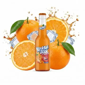 Kool Aid Soda Orange Dose mit amerikanischem Softdrink-Design