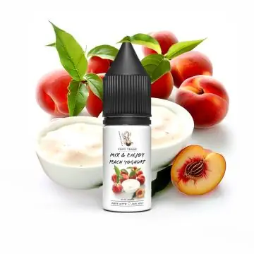 POPY TRADE Mix & Enjoy Peach Joghurt Aroma Flasche vor hellem Hintergrund