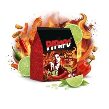 PIPAPO AMO Knax Chips Flama Roja 70g Packung geriffelte Paprika-Chips mit pikanter Würze
