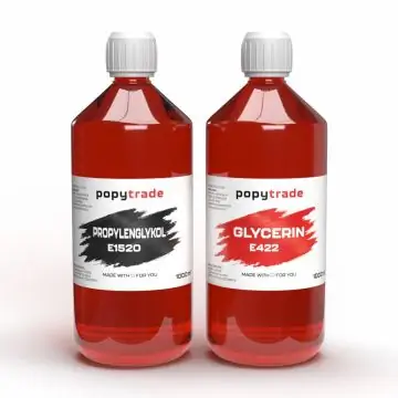 POPY TRADE Glycerin und Propylenglykol 1 Liter Set in lebensmittelechter Qualität