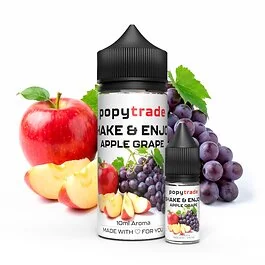 POPY TRADE Shake & Enjoy Apple & Grape Aroma Flasche mit spritzigem Apfel und dunkler Weintraube