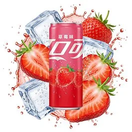 Coca Cola Strawberry 330 ml dåse, frugtagtig jordbær-cola-import med brus fra Mexico