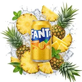 Fanta Pineapple Ananas Limonade im Glas