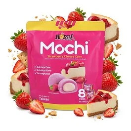 Royal Family Mochi Strawberry Cheese Cake 120 g:n pakkaus, pehmeit&auml; mansikkajuustokakku-reiskakkuja Taiwanista