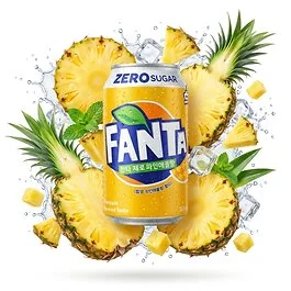 Fanta Zero Pineapple 350 ml Dose Frontansicht