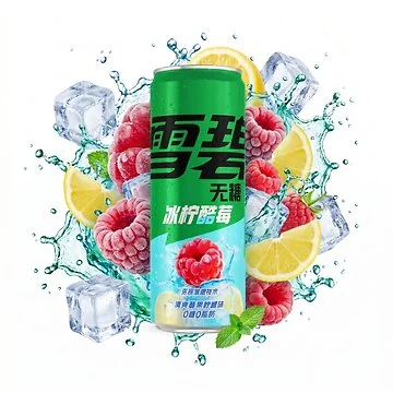 Sprite Raspberry Lemon Sugar Free puszka 330 ml o smaku malinowo-cytrynowym, napój orzeźwiający bez cukru z Meksyku