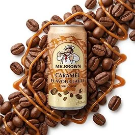 Mr. Brown Caramel Latte Coffee Drink 250ml Dose Karamell Kaffee