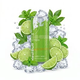 Red Bull The Lime Green Edition Curuba -energyjuoma vaaleanvihre&auml;ss&auml; 250 ml:n t&ouml;lkiss&auml;, maku curuba ja limetti