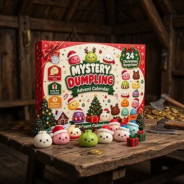 Mystery Dumpling Adventskalender avec 24 cases et squishies dumpling blind box