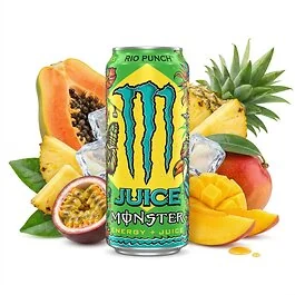 Monster Energy Rio Punch -energiajuoma, 473 ml v&auml;rik&auml;s tuontipurkki