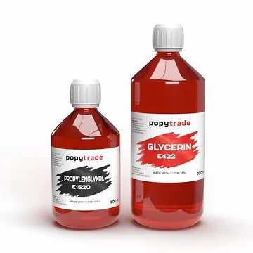 Glyceriini E422 ja propyleeniglykoli E1520 -setti kahdessa pullossa, sisältö 700ml ja 300ml