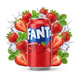 Fanta Strawberry USA Erdbeer-Limonade 355 ml Dose mit roter Aufschrift