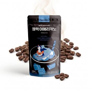 Cantabile Black Americano ready-to-drink coffee drink creamy and milky in a 230ml can with front design
