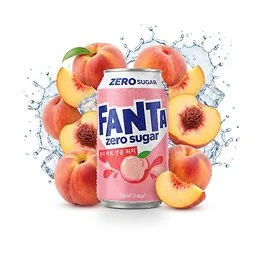 Fanta Zero Peach Erfrischungsgetränk in der Originalflasche